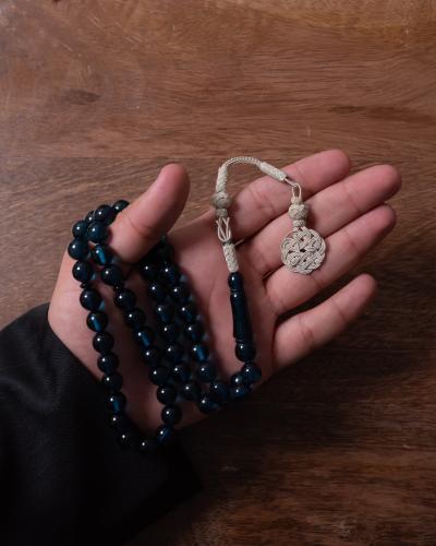 مسباح بكلايت ازرق غامق شفاق