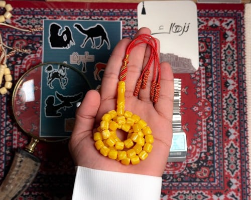 سبحة تراب كهرمان T22