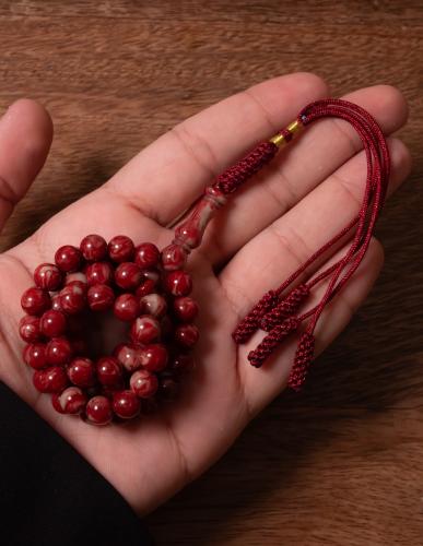 سبحة بكلايت عنابي كركوشة