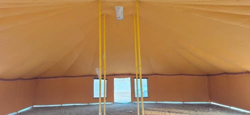 خيام قطن مربعه 10*10 متر 3غاظ 36 مل