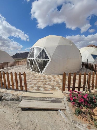 خيام دوم مبطن قبه دائرية نصف شفافة قطر