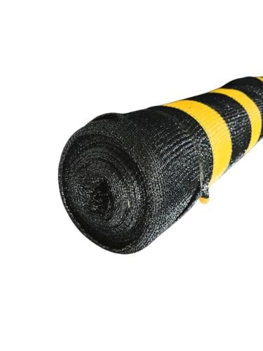 شبك صيني مخطط برتقالي واسود 150 جرام 2*40 متر 90%