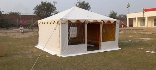 خيمة راحتنا هيكل حديد 5x4 متر 2 مل 3 غاظ سماكه 34م...