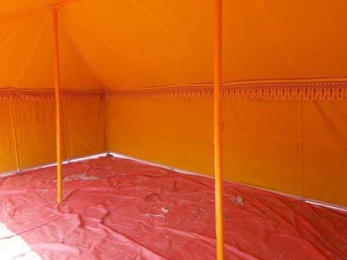 خيام بيتيه 4X7 اصفر ساده سمك 32 مل 3 غاظ