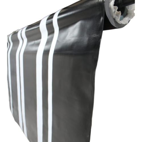 بي في سي PVC اسود خط ابيض 2*25 متر 680 جرام