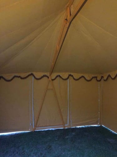 خيام راحتنا مع جملون مقاس 6x4 ضد الماء 3 غاظ 36 مل