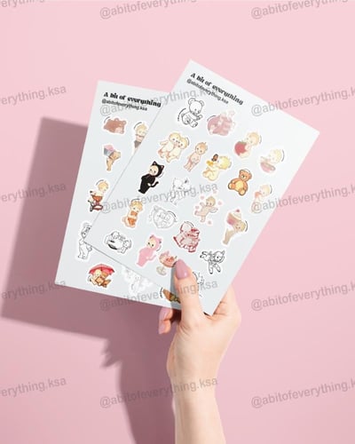 A bit of everything - kewpie baby puffy stickers
