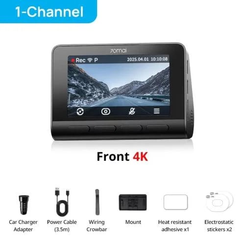 70mai – داش كام A810S (دقة 4K + 4G + ADAS + تحكم صوتي)