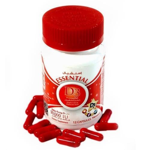 Essential - Vitamin D3 50000 IU 12 Capsules