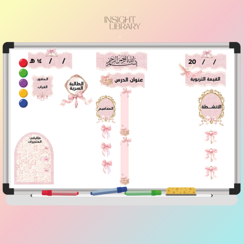 بطاقات سبورية ثيم مودة .
