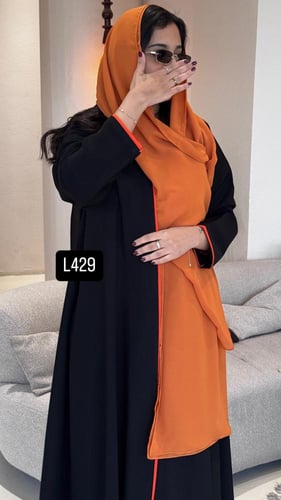 عباية كريب سبشل تطريز وشك يدوي قصة عادية ستريت