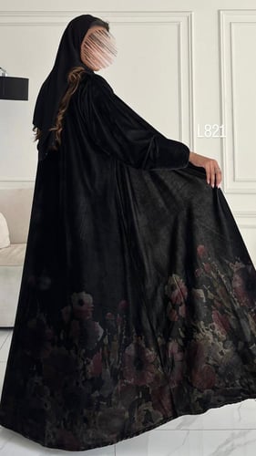 عباية مخمل طباعة قصة عادية ستريت