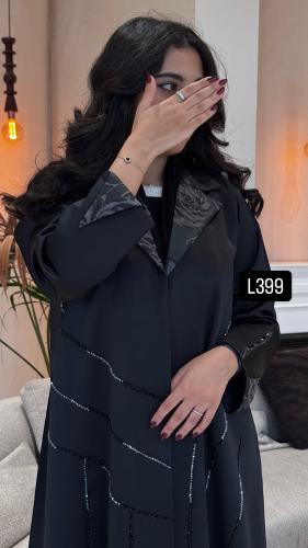 عباية كريب سبشل شك يدوي قصة عادية ستريت