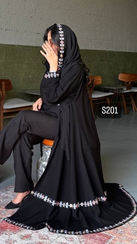 عباية كريب سبشل تطريز كمبيوتر قصة عادية ستريت