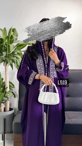 عباية لنن تطريز يدوي قصة بشت