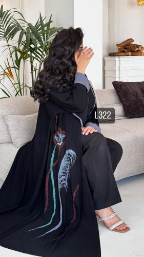 عباية كريب سبشل رسم يدوي قصة ستريت عادية