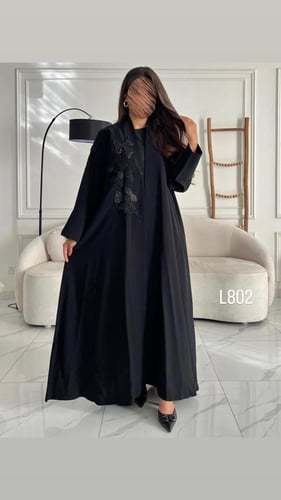 عباية كريب سبشل شك يدوي قصة عادية ستريت