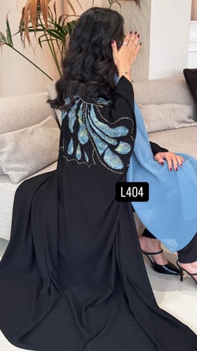 عباية كريب سبشل رسم يدوي وشك يدوي قصة بشت