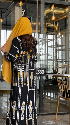 عباية كريب سبشل تطريز كمبيوتر قصة عادية