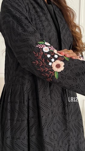 عباية ركامة مع شك يدوي قصة عادية ستريت