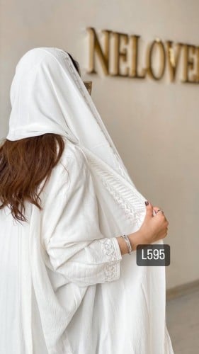 عباية كريب بحريني تطريز & شك يدوي قصة بشت