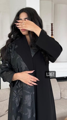 عباية كريب بلقيس تطريز كمبيوتر وشك يدوي قصة عادية...