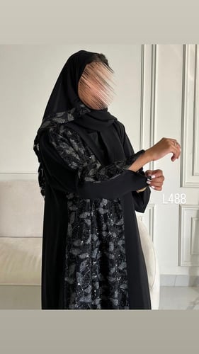 عباية كريب سبشل تطريز كمبيوتر قصة عادية