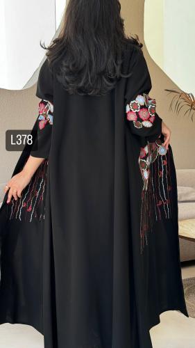 عباية كريب بلقيس تطريز يدوي قصة عادية ستريت