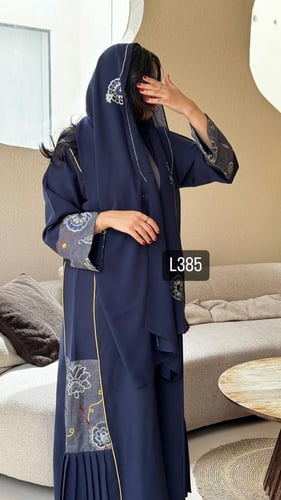 عباية كريب صيفي تطريز كمبيوتر قصة عادي ستريت