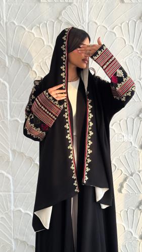 عباية كريب سبشل تطريز يدوي هاري قصة عادية ستريت