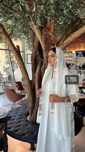 عباية كريب بحريني تطريز كمبيوتر قصة عادية ستريت