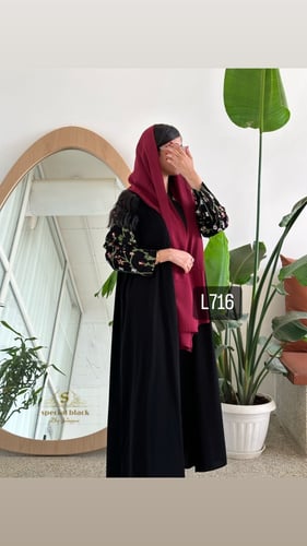 عباية كريب سبيشل تطريز كمبيوتر قصة عادية ستريت