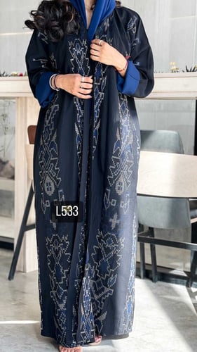 عباية كريب سبيشل تطريز كمبيوتر قصة عادية ستريت