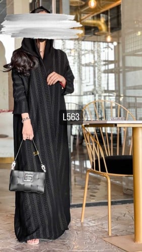 عباية قماش فكرو قصة عادية ستريت