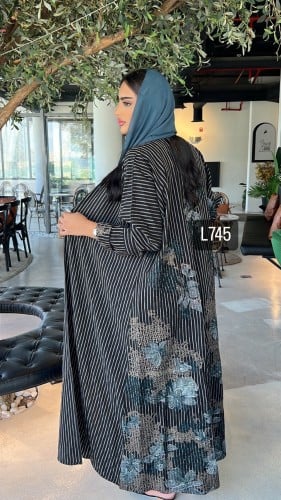 عباية كريب مقلم تطريز كمبيوتر قصة عادية ستريت