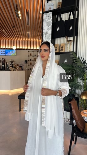 عباية كريب بحريني تطريز كمبيوتر قصة عادية ستريت