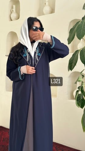 عباية كريب شك خيوط يدوي قصة عادية ستريت