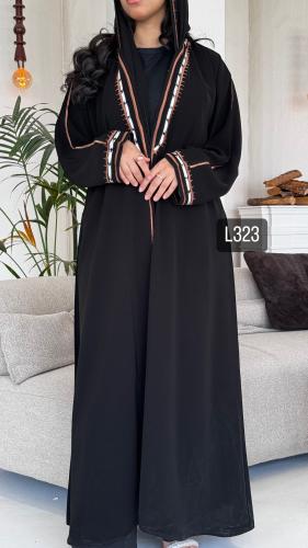 عباية كريب بلقيس تطريز يدوي قصة نص بشت