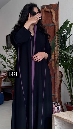 عباية كريب سبشل مع ترتر تطريز كمبيوتر قصة عادية ست...