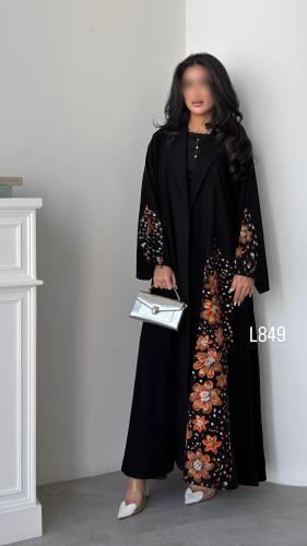 عباية كريب سبشل رسم يدوي وشك يدوي قصة عادية ستريت