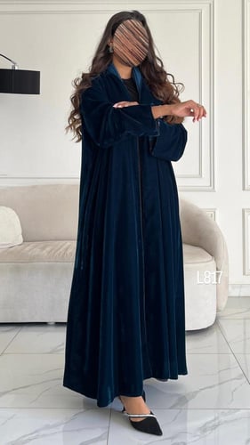 عباية مخمل دبل فيس قصة عادية ستريت