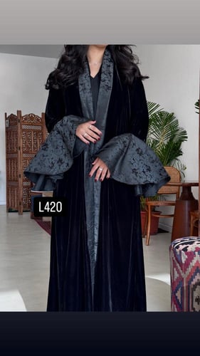 عباية مخمل مع جاكار قصة عادية ستريت