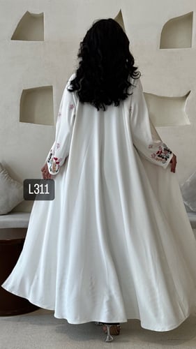 عباية كريب شك خيوط يدوي قصة عادية ستريت