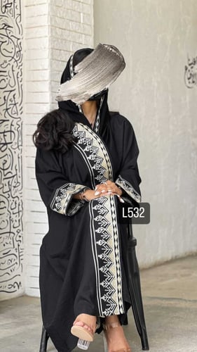 عباية كريب بلقيس تطريز هاري قصة عادية ستريت