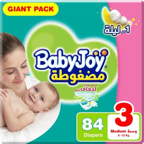 بيبي جوي، حفائض الأطفال، مقاس وسط، مقاس 3، من 6 كج...
