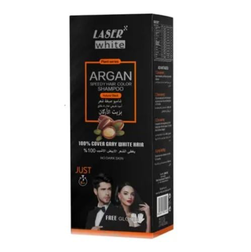 LASER WHITE HAIR COLOR SHAMPOO ARGAN OIL NATURAL B...