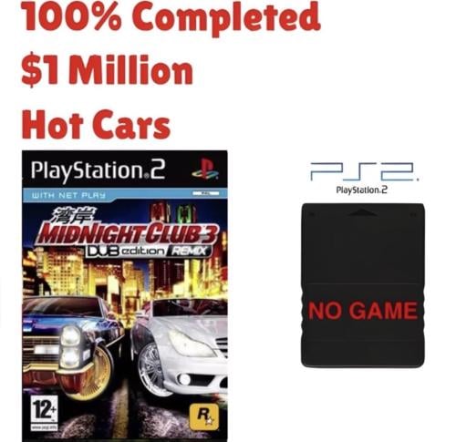 ذاكرة تخزين مختومة 100% للعبة Midnight Club 3 Dub...