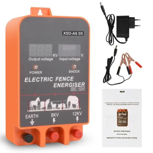 5-10KM Electric Fence Energizer 2.5 Joule With LCD...