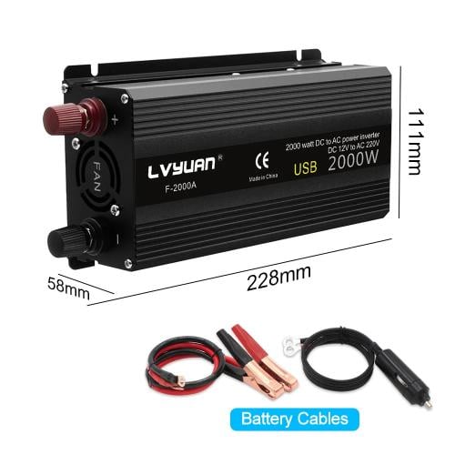 Power Inverter 2000W محول كهربائي موجة معدلة