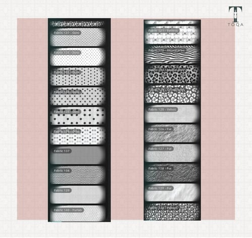 مجموعة خامات الأقمشة 140 فرشة